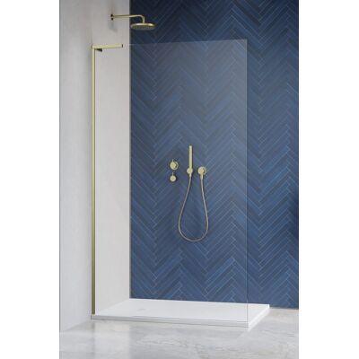 Radaway Modo SL II Brushed Gold kabina Walk-in 55x200 lewa szczotkowane złoto 10319055-99-01L Radaway Modo SL II Brushed Gold kabina Walk-in 55x200 lewa szczotkowane złoto 10319055-99-01L