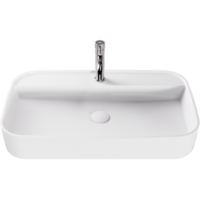 Besco Assos Cera-Line White umywalka nablatowa biała 70 cm biały połysk UNC-70-ASB Besco Assos Cera-Line White umywalka nablatowa biała 70 cm biały połysk UNC-70-ASB