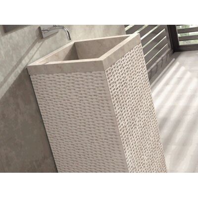 Bathco Borneo umywalka stojąca 45x45cm beige 00330/WL Bathco Borneo umywalka stojąca 45x45cm beige 00330/WL