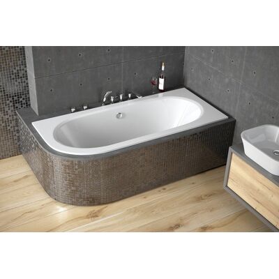 Prostokątowa wanna Besco Avita Slim 160x75cm - Czarna Prostokątowa wanna Besco Avita Slim 160x75cm - Czarna