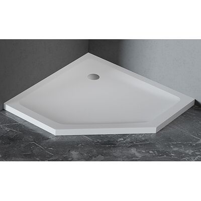 New Trendy Mild Satin Brodzik akrylowy pięciokątny 90x90x4,5 cm biały mat B-0645 New Trendy Mild Satin Brodzik akrylowy pięciokątny 90x90x4,5 cm biały mat B-0645