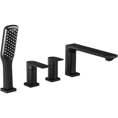 Corsan Trino Bateria wannowa 4-otworowa kompletna czarna CMB7142BL Corsan Trino Bateria wannowa 4-otworowa kompletna czarna CMB7142BL