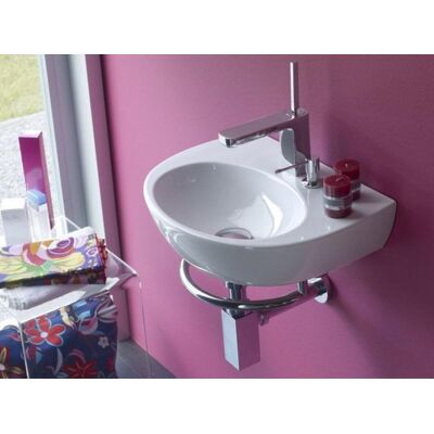 Bathco Alhambra/D umywalka podwieszana z dozownikiem i relingiem 45,5x33,5cm 4910/D Bathco Alhambra/D umywalka podwieszana z dozownikiem i relingiem 45,5x33,5cm 4910/D