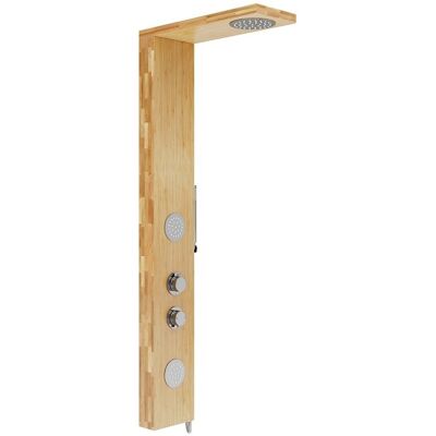 Corsan Balti panel prysznicowy z mieszaczem chrom drewno bambusowe B-001MCH Corsan Balti panel prysznicowy z mieszaczem chrom drewno bambusowe B-001MCH