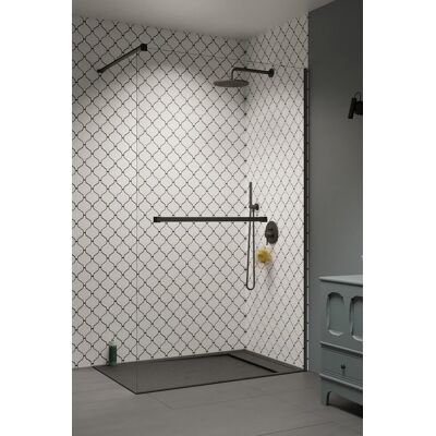 Radaway Modo New II Brushed GunMetal z wieszakiem kabina Walk-in 115x200 szczotkowany grafit 389115-92-01W Radaway Modo New II Brushed GunMetal z wieszakiem kabina Walk-in 115x200 szczotkowany grafit 389115-92-01W