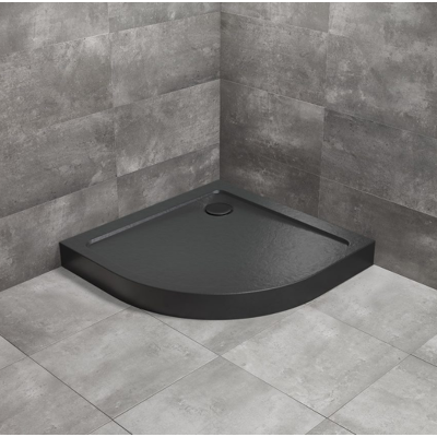 Radaway Doros A Compact Stone brodzik półokrągły 80x80cm czarny SDRA8080-05-54S Radaway Doros A Compact Stone brodzik półokrągły 80x80cm czarny SDRA8080-05-54S