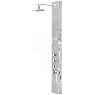 Corsan Neo Led panel natryskowy z termostatem stal szczotkowana S-060TLED Corsan Neo Led panel natryskowy z termostatem stal szczotkowana S-060TLED