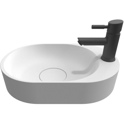 Umywalka owalna Riho Valor - Solid Surface - Bez otworu na baterię Umywalka owalna Riho Valor - Solid Surface - Bez otworu na baterię