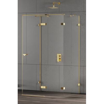New Trendy Eventa Gold Shine kabina prysznicowa przyścienna 100x100x200 przejrzyste Prawa Złoty połysk EXK-4809 New Trendy Eventa Gold Shine kabina prysznicowa przyścienna 100x100x200 przejrzyste Prawa Złoty połysk EXK-4809
