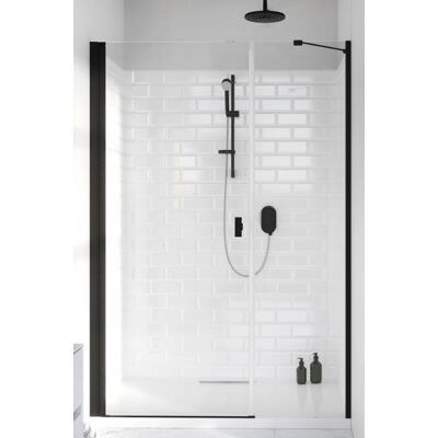 Radaway Nes 8 Black Dws I drzwi wnękowe 120cm W1 lewe czarny mat szkło przejrzyste 10078120-54-01L+10078111-01-01 Radaway Nes 8 Black Dws I drzwi wnękowe 120cm W1 lewe czarny mat szkło przejrzyste 10078120-54-01L+10078111-01-01