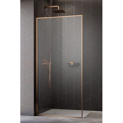 Radaway Modo F SL Brushed Copper II kabina Walk-in 65x201,6cm lewa Szczotkowana Miedź szkło przejrzyste 10419065-93-01L Radaway Modo F SL Brushed Copper II kabina Walk-in 65x201,6cm lewa Szczotkowana Miedź szkło przejrzyste 10419065-93-01L