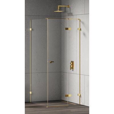 New Trendy Eventa Gold Shine kabina prysznicowa prostokątna 100x70x200 cm prawa przejrzyste Złoty połysk EXK-4731 New Trendy Eventa Gold Shine kabina prysznicowa prostokątna 100x70x200 cm prawa przejrzyste Złoty połysk EXK-4731