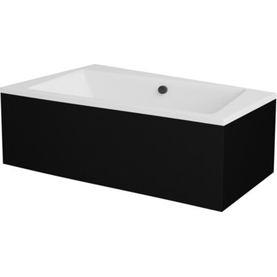 Besco Czarna matowa obudowa wanny - Infinity 150x90 - Lewa/prawa instalacja Besco Czarna matowa obudowa wanny - Infinity 150x90 - Lewa/prawa instalacja