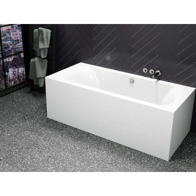 Riho Linares Plug&Play wanna prostokątna przyścienna 160x70cm prawa z obudową + nóżki B140010005 Riho Linares Plug&Play wanna prostokątna przyścienna 160x70cm prawa z obudową + nóżki B140010005