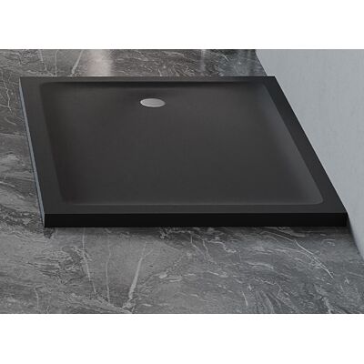New Trendy Mild Satin Black Brodzik akrylowy prostokątny 100x80x4,5 cm czarny mat B-0675 New Trendy Mild Satin Black Brodzik akrylowy prostokątny 100x80x4,5 cm czarny mat B-0675