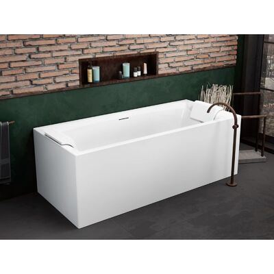 Riho Still Square Plug & Play Back2Wall wanna prostokątna 170x75cm prawa z obudową + nóżki + syfon 180x80cm B099063005 Riho Still Square Plug & Play Back2Wall wanna prostokątna 170x75cm prawa z obudową + nóżki + syfon 180x80cm B099063005