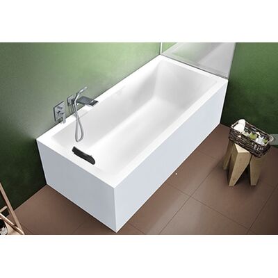 Wanna Riho Rethink Cubic - Lewa, 190x80cm, Biały Błyszczący - P & P Wanna Riho Rethink Cubic - Lewa, 190x80cm, Biały Błyszczący - P & P