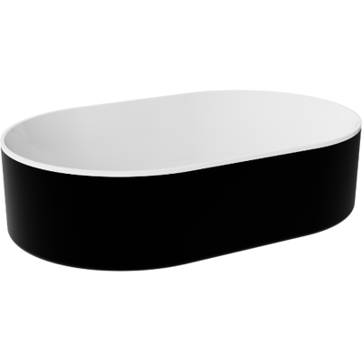 Besco Lova B&W Matt umywalka nablatowa Czarno/Biała 34x53x13cm #UMM-LBW-N Besco Lova B&W Matt umywalka nablatowa Czarno/Biała 34x53x13cm #UMM-LBW-N