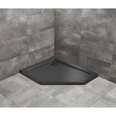 Radaway Doros Pt E Stone brodzik pięciokątny 90x80x5cm lewy czarny SDRPT9080-01-54SL Radaway Doros Pt E Stone brodzik pięciokątny 90x80x5cm lewy czarny SDRPT9080-01-54SL