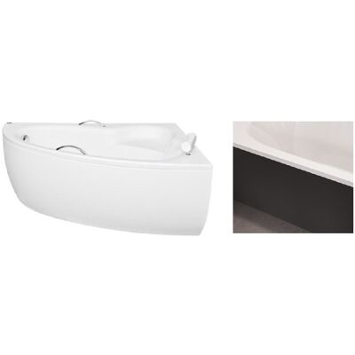 Besco - Natalia 150x100 - Matowy czarny - Right - Bathtub Enclosure Besco - Natalia 150x100 - Matowy czarny - Right - Bathtub Enclosure