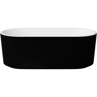 Besco Giuliana B&W 170x80cm wanna wolnostojąca ryflowana akrylowa + syfon klik-klak chrom #WASB-170-G Besco Giuliana B&W 170x80cm wanna wolnostojąca ryflowana akrylowa + syfon klik-klak chrom #WASB-170-G