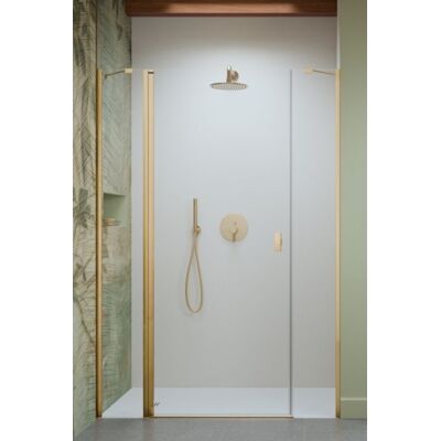 Radaway Nes Gold Dwjs drzwi wnękowe 120cm lewe złoty połysk szkło przejrzyste 10038120-09-01L Radaway Nes Gold Dwjs drzwi wnękowe 120cm lewe złoty połysk szkło przejrzyste 10038120-09-01L