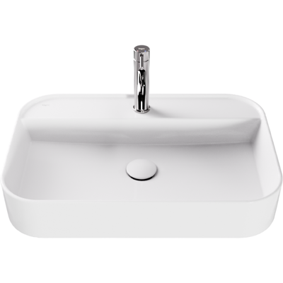 Besco Assos Cera-Line White umywalka nablatowa biała 60 cm biały połysk UNC-60-ASB Besco Assos Cera-Line White umywalka nablatowa biała 60 cm biały połysk UNC-60-ASB