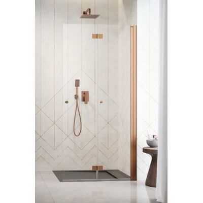 Radaway Nes 6 Brushed Copper KDD B kabina walk-in 100cm prawa szczotkowana miedź szkło przejrzyste 10024100-93-01R Radaway Nes 6 Brushed Copper KDD B kabina walk-in 100cm prawa szczotkowana miedź szkło przejrzyste 10024100-93-01R