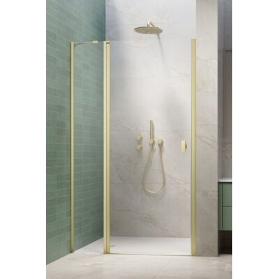 Radaway Nes Brushed Light Gold Dwj II Drzwi wnękowe 90cm lewe szczotkowane jasne złoto szkło przejrzyste 10036090-98-01L Radaway Nes Brushed Light Gold Dwj II Drzwi wnękowe 90cm lewe szczotkowane jasne złoto szkło przejrzyste 10036090-98-01L