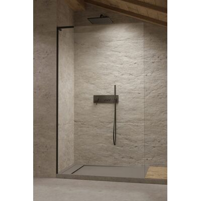Radaway Modo SL Black II kabina Walk-in 85x200 lewa czarny mat/szkło przejrzyste 10319085-54-01L Radaway Modo SL Black II kabina Walk-in 85x200 lewa czarny mat/szkło przejrzyste 10319085-54-01L