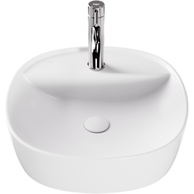 Besco Anes Cera-Line White umywalka nablatowa biała ø 40 cm biały połysk UNC-40-ANB Besco Anes Cera-Line White umywalka nablatowa biała ø 40 cm biały połysk UNC-40-ANB