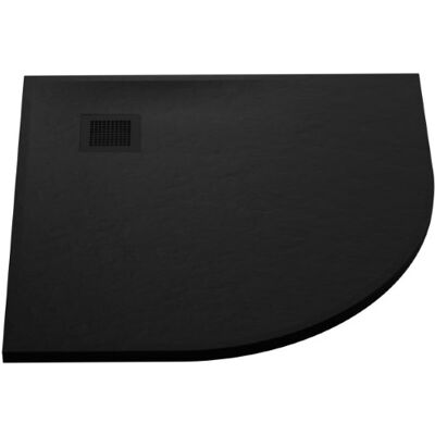 New Trendy Mori brodzik konglomeratowy półokrągły 90x90x3 cm czarny B-0474 New Trendy Mori brodzik konglomeratowy półokrągły 90x90x3 cm czarny B-0474