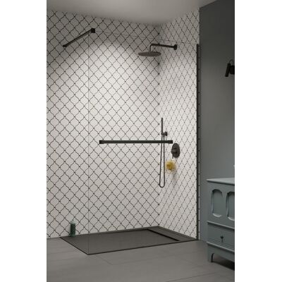 Radaway Modo New II Brushed GunMetal z wieszakiem kabina Walk-in 95x200 szczotkowany grafit 389095-92-01W Radaway Modo New II Brushed GunMetal z wieszakiem kabina Walk-in 95x200 szczotkowany grafit 389095-92-01W