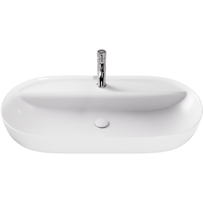 Besco Anes Cera-Line White umywalka nablatowa biała 80 cm biały połysk UNC-80-ANB Besco Anes Cera-Line White umywalka nablatowa biała 80 cm biały połysk UNC-80-ANB