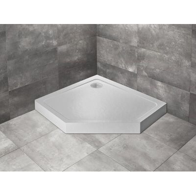 Radaway Doros Pt E Compact Stone brodzik pięciokątny 100x80x11,5cm lewy biały SDRPTP1080-05-04SL Radaway Doros Pt E Compact Stone brodzik pięciokątny 100x80x11,5cm lewy biały SDRPTP1080-05-04SL