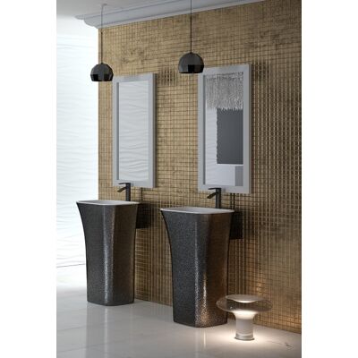 Besco Assos Glam grafit umywalka wolnostojąca 41x52x85cm #UMD-A-WOG Besco Assos Glam grafit umywalka wolnostojąca 41x52x85cm #UMD-A-WOG