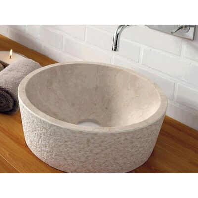 Bathco umywalka kamienna nablatowa Dual Beige 40,5x130 cm 00307 Bathco umywalka kamienna nablatowa Dual Beige 40,5x130 cm 00307