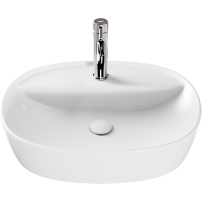 Besco Anes Cera-Line White umywalka nablatowa biała 60 cm biały połysk UNC-60-ANB Besco Anes Cera-Line White umywalka nablatowa biała 60 cm biały połysk UNC-60-ANB