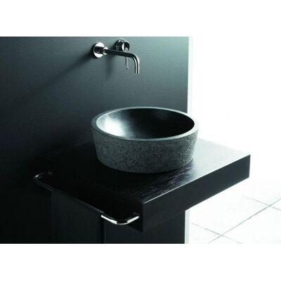 Bathco umywalka kamienna nablatowa Bali Negro 42x13 cm 00304 Bathco umywalka kamienna nablatowa Bali Negro 42x13 cm 00304