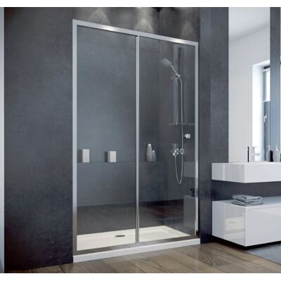 Besco Duo Slide drzwi prysznicowe przesuwne 100x195 przejrzyste DDS-100 Besco Duo Slide drzwi prysznicowe przesuwne 100x195 przejrzyste DDS-100