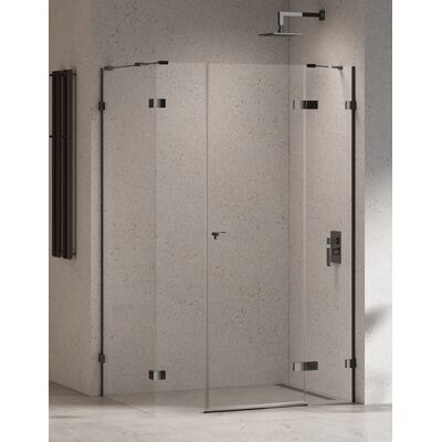 New Trendy Eventa Black Chrome kabina prysznicowa prostokątna 150x100x200 cm prawa przejrzyste czarny połysk EXK-6247 New Trendy Eventa Black Chrome kabina prysznicowa prostokątna 150x100x200 cm prawa przejrzyste czarny połysk EXK-6247