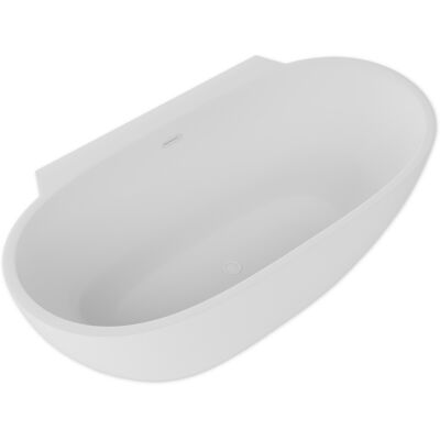 ScandiBath Mandal wanna wolnostojąca/przyścienna z korkiem i przelewem BIAŁYM 150x77cm Q360S-1501OEMBP ScandiBath Mandal wanna wolnostojąca/przyścienna z korkiem i przelewem BIAŁYM 150x77cm Q360S-1501OEMBP