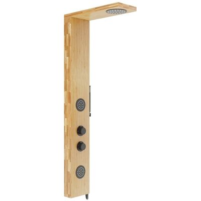 Corsan Balti panel prysznicowy z termostatem czarny drewno bambusowe B-001TBL Corsan Balti panel prysznicowy z termostatem czarny drewno bambusowe B-001TBL
