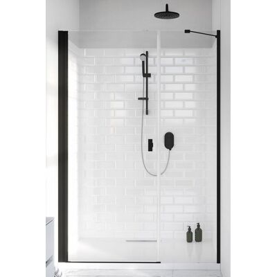 Radaway Nes 8 Black Dws I drzwi wnękowe 100cm lewe czarny mat/szkło przejrzyste 10078100-54-01L/10078111-01-01 Radaway Nes 8 Black Dws I drzwi wnękowe 100cm lewe czarny mat/szkło przejrzyste 10078100-54-01L/10078111-01-01