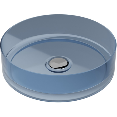 Besco Enya Blue Wave - Niebieski - 36x36x10 cm - ResiCast - Umywalka Besco Enya Blue Wave - Niebieski - 36x36x10 cm - ResiCast - Umywalka
