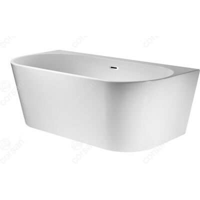 Corsan Mono wanna wolnostojąca przyścienna 160x75 cm biała + syfon klik-klak E-030L Corsan Mono wanna wolnostojąca przyścienna 160x75 cm biała + syfon klik-klak E-030L