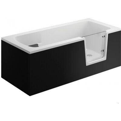 Polimat Avo obudowa wanny przednia 160cm czarna 00049 Polimat Avo obudowa wanny przednia 160cm czarna 00049