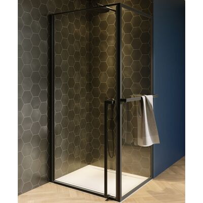 Riho Lucid GD201 kabina prysznicowa z wieszakiem 80x100cm czarna G005009121 Riho Lucid GD201 kabina prysznicowa z wieszakiem 80x100cm czarna G005009121