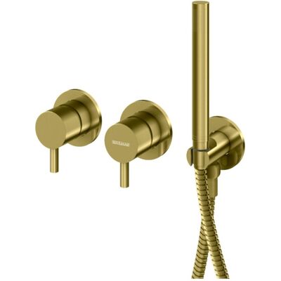 Kohlman Axel Brushed Gold bateria prysznicowo-wannowa podtynkowa z rączką prysznicową złoto szczotkowane QW260AGDB **ZAPYTAJ O RABAT!** Kohlman Axel Brushed Gold bateria prysznicowo-wannowa podtynkowa z rączką prysznicową złoto szczotkowane QW260AGDB **ZAPYTAJ O RABAT!**