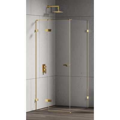 New Trendy Eventa Gold Shine kabina prysznicowa kwadratowa 110x110x200 cm lewa przejrzyste Złoty połysk EXK-4711 New Trendy Eventa Gold Shine kabina prysznicowa kwadratowa 110x110x200 cm lewa przejrzyste Złoty połysk EXK-4711